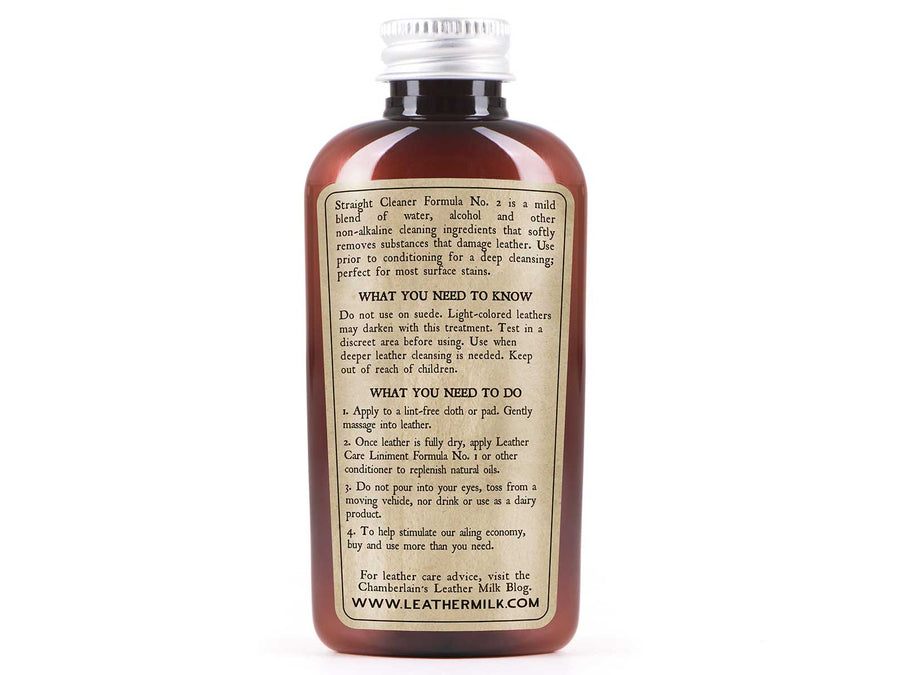 Leather Milk Leather Care Straight Cleaner No. 2 - 2 oz Bottle