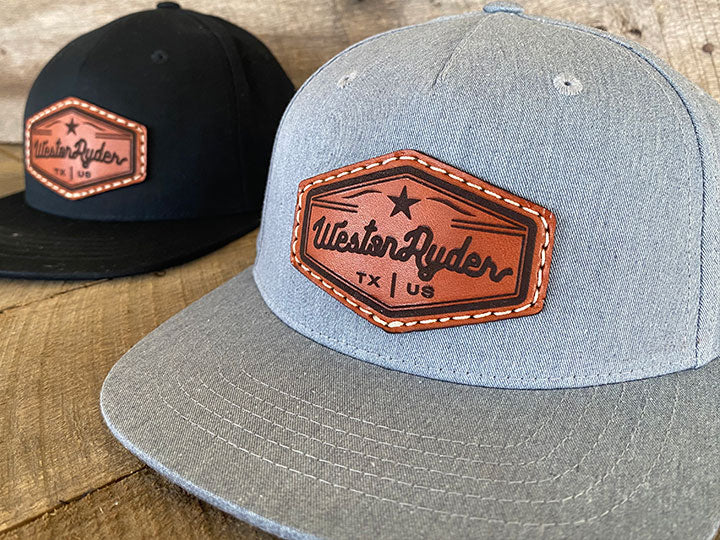 Youth Custom Leather Patch Hats Weston Ryder